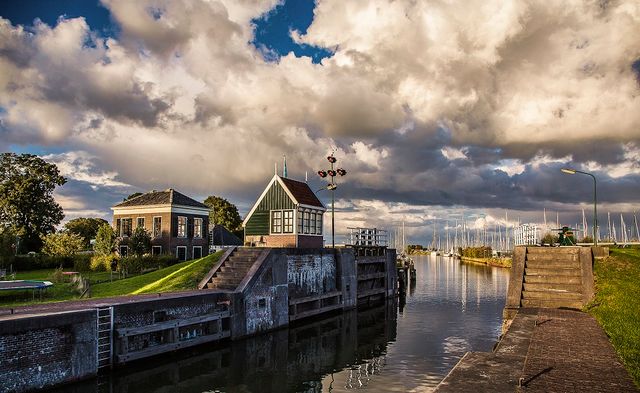 De zeesluis in Edam.