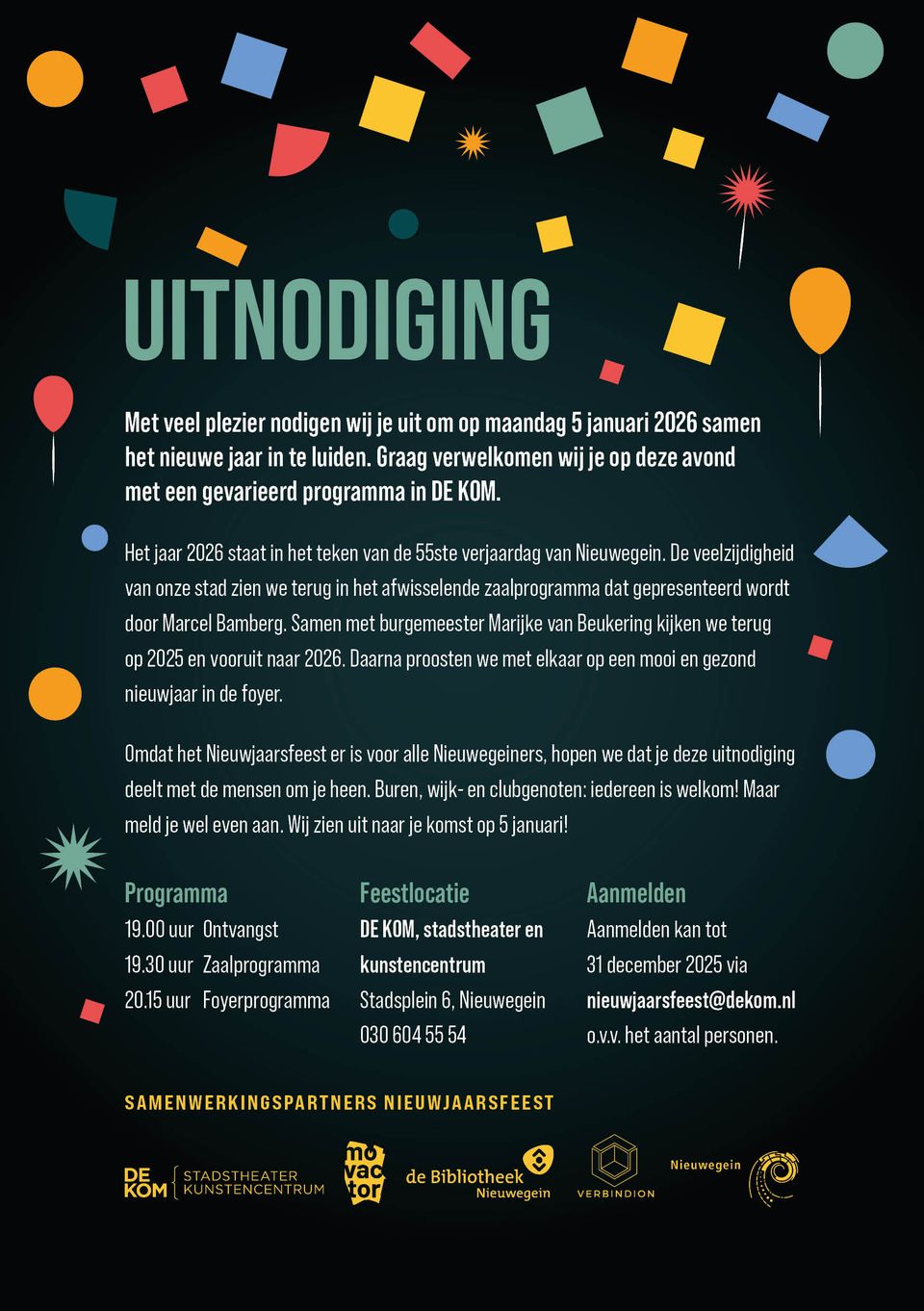 uitnodiging nieuwjaarsfeest