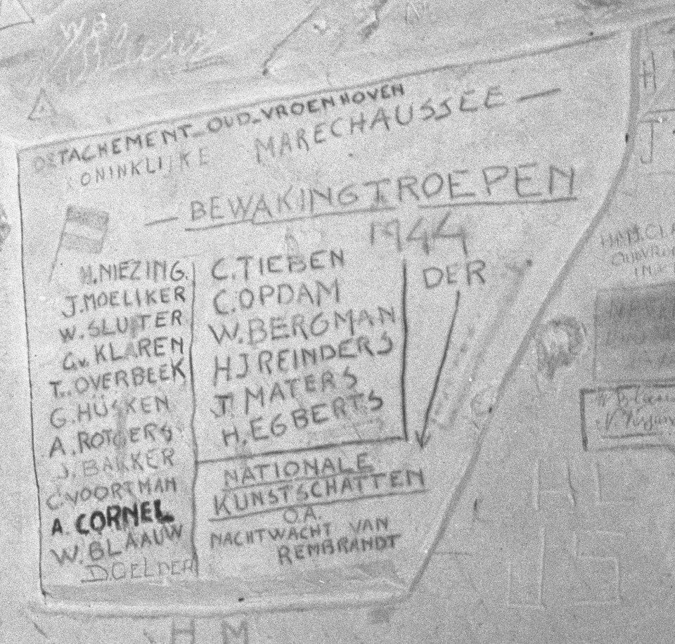 Notes art bunker Sint-Pietersberg (St. Pietersberg hill) Maastricht from 1944