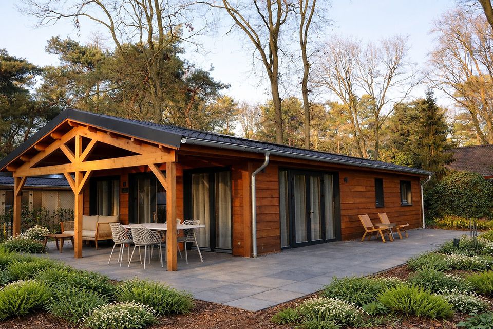 Boshuisjes Maison Du Bois van buitenaf