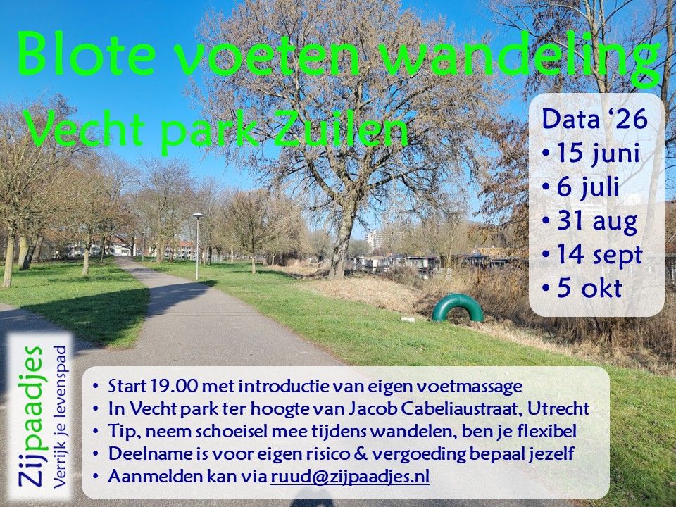 Blote voeten wandeling