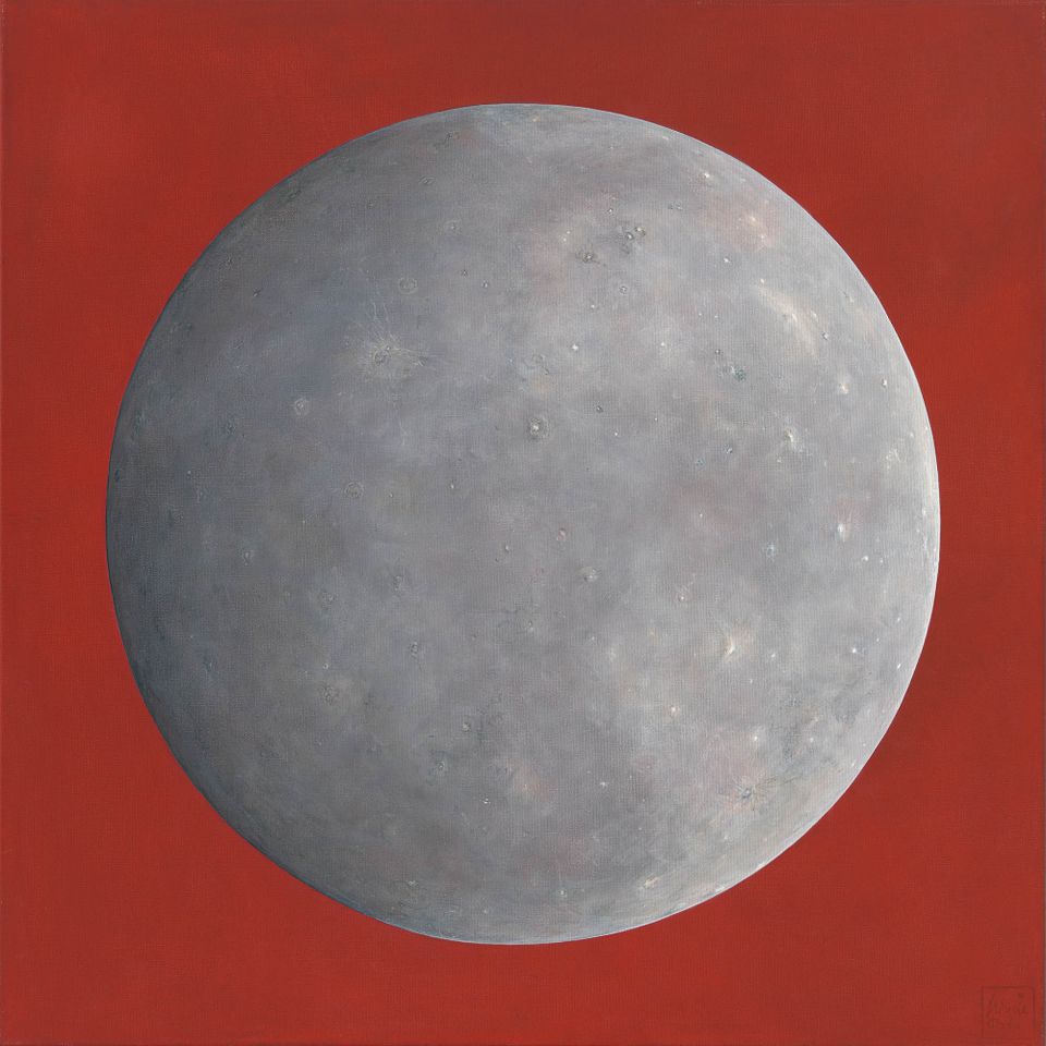 Olieverf op linnen, 100 x 100 cm