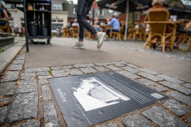 Loon op Zand Einer der Informationssteine der Historischen Route