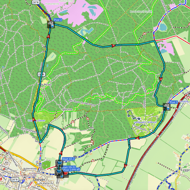 Routekaart Midzomeravond marathon