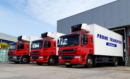 Vrachtwagens van transportbedrijf Pronk