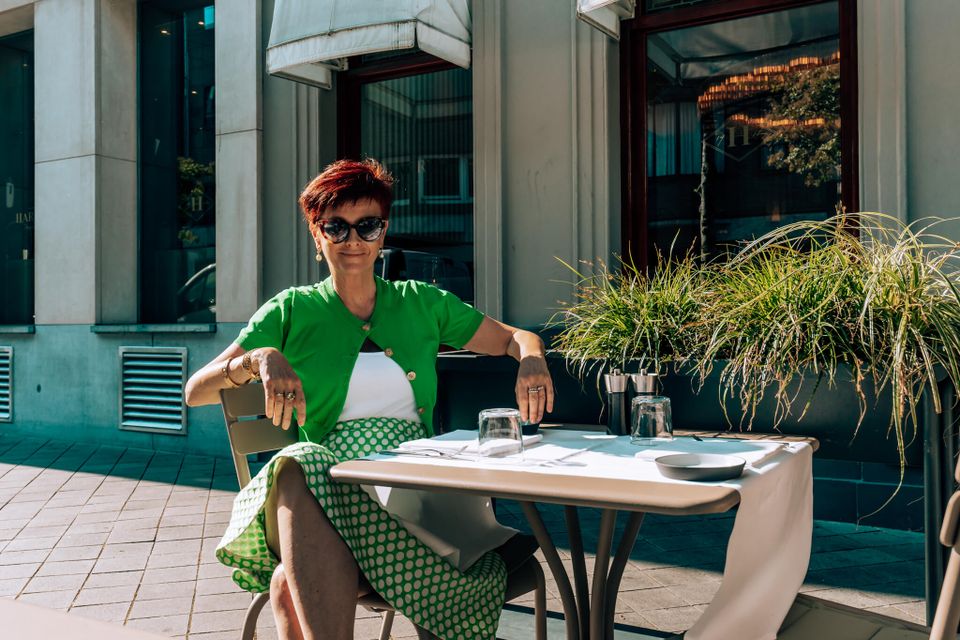 Chazia Mourali on Harry's terrace