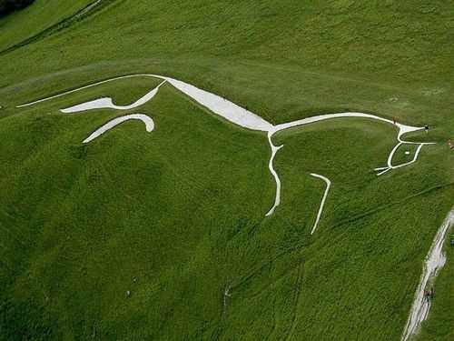 Luchtfoto van een groen landschap