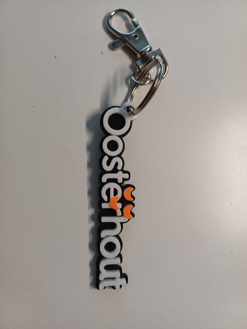 Sleutelhanger Oranje met tekst OOSTERHOUT