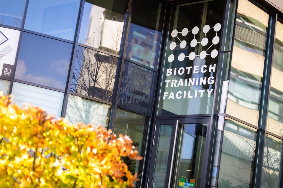The entrance of the Biotech Training Facility Leiden at Leiden Bio Science Park