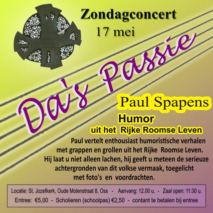flyer met omschrijving van het concert