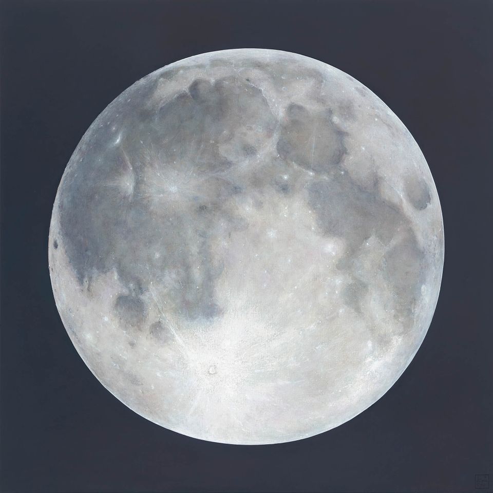 Olieverf op linnen, 180 x 180 cm