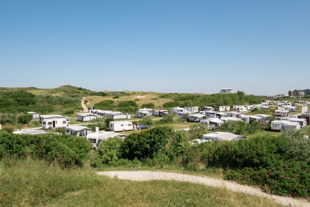 Sfeerfoto van Strandcamping Zuidduinen in Katwijk aan Zee.