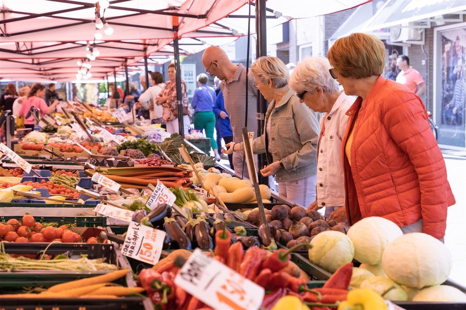 Reusel markt op vrijdag.