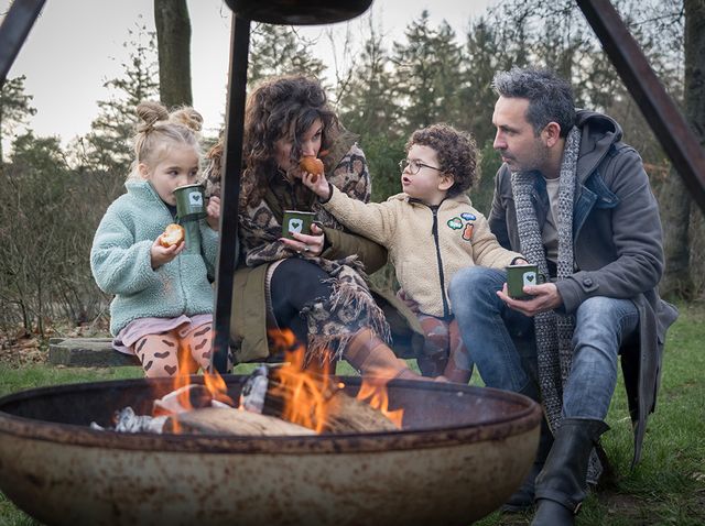 Charme Camping Hartje Groen kampvuur