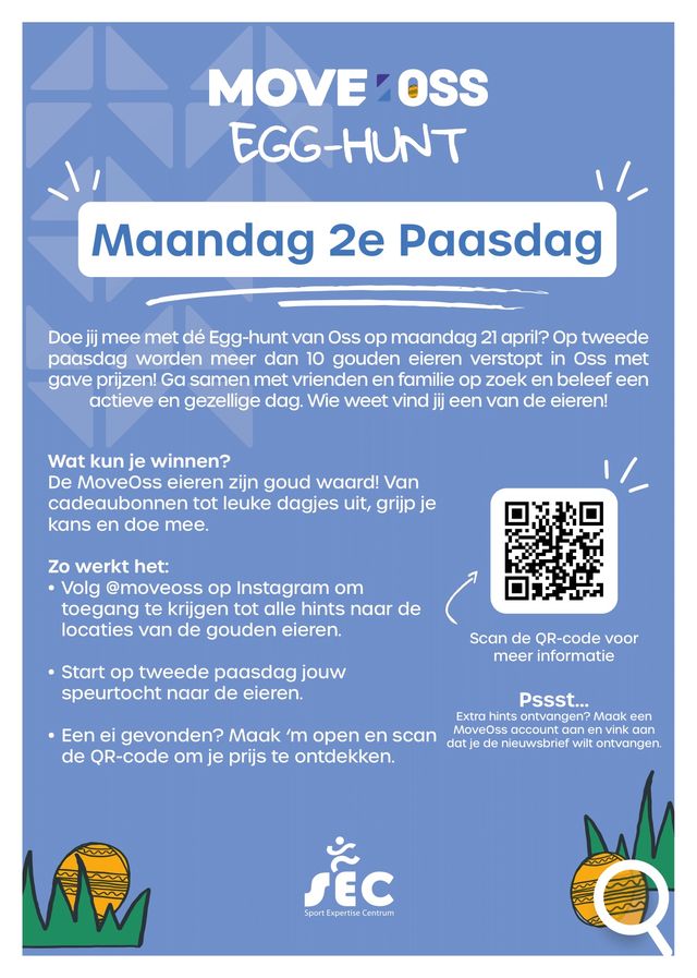 Poster  MoveOss Egg-hunt achterkant