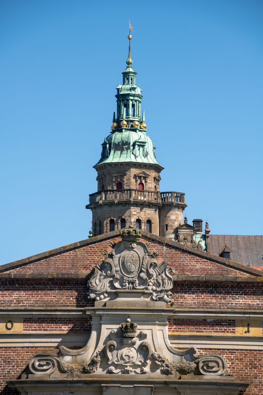 Details Kronborg kasteel in Denemarken