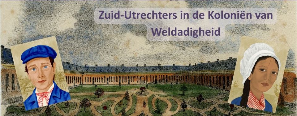 Tekening Zuid-Utrechters in de Koloniën van Weldadigheid door Myrte Legerstee
