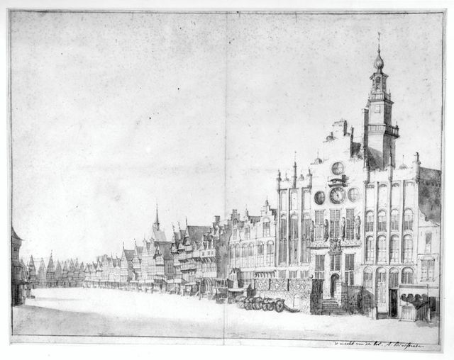 Het stadhuis rond 1660