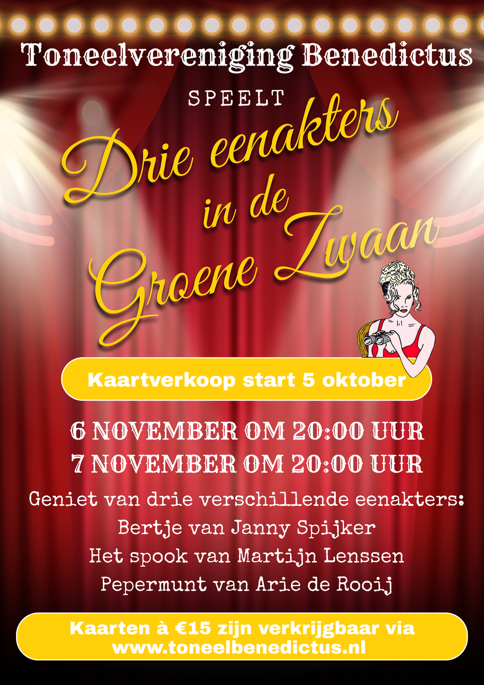 Een poster van de Toneelvereniging Benedictus