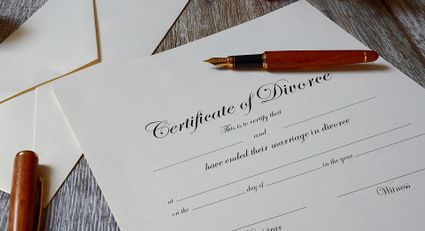 Getting a divorce.