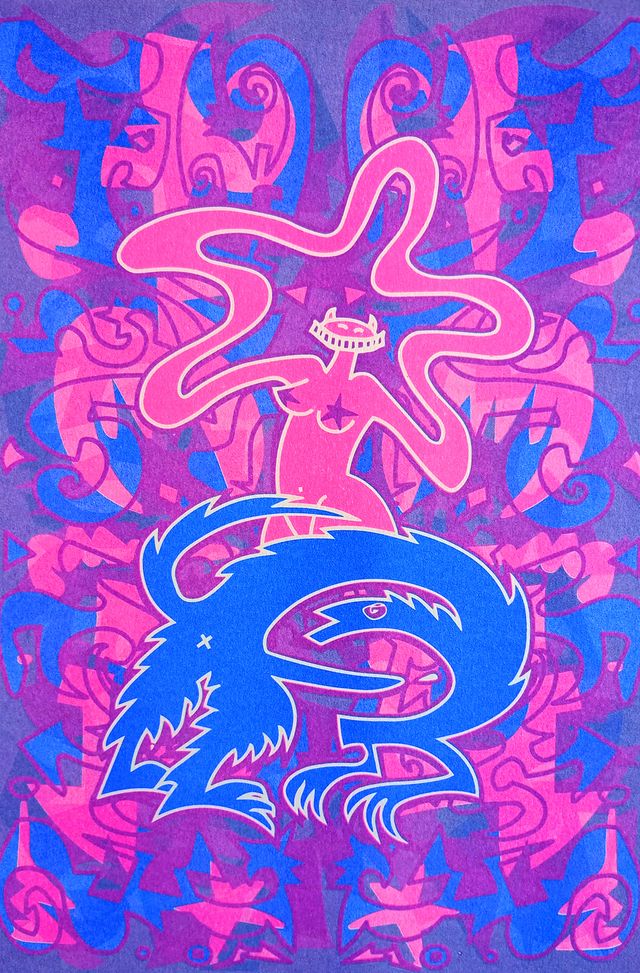 E. Pietersen, De Wildtuin, 2023, riso print, 29,7 x 21 cm.