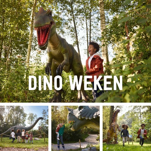 Kinderen met dino's in AquaZoo Leeuwarden