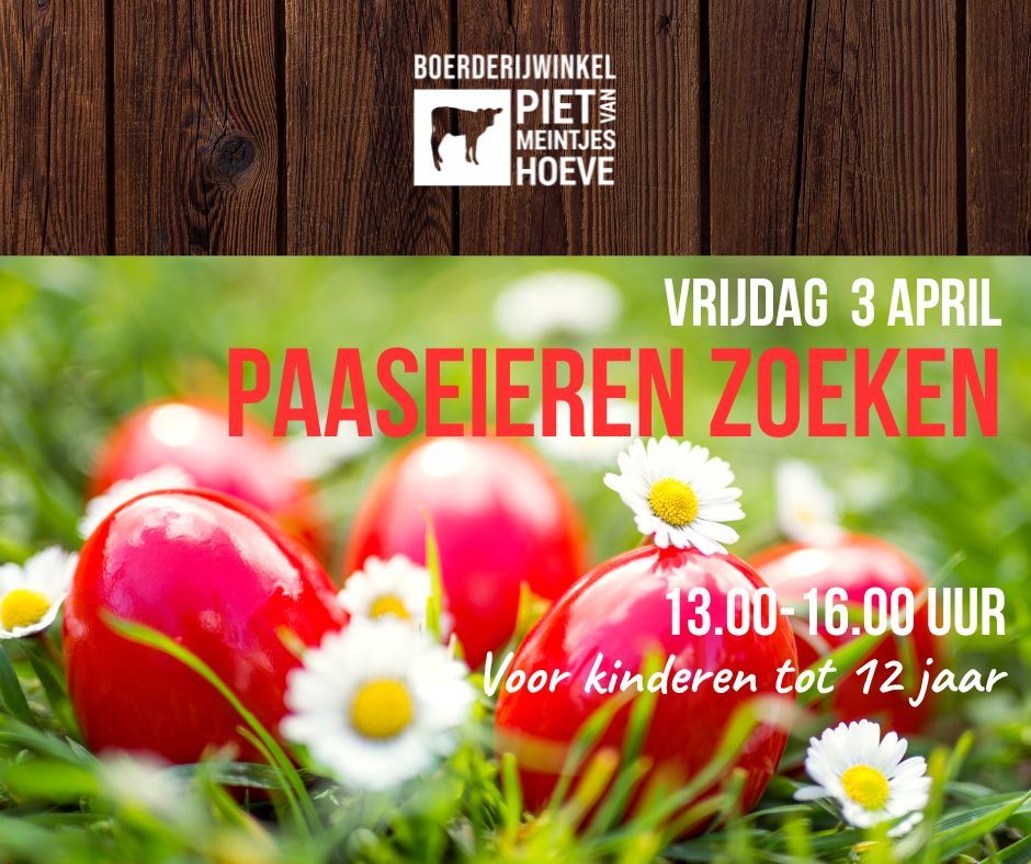 Rode paaseieren tussen groen gras en Margrietjes