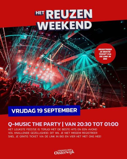 Affiche met hoofdkleur en afbeelding van DJ die draait