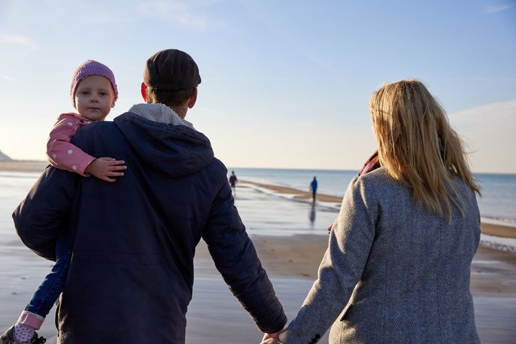 Wandelen op Noordzeestrand