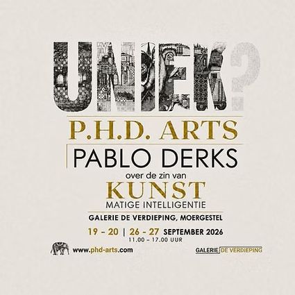 Affiche van de expositie in galerie De Verdieping.