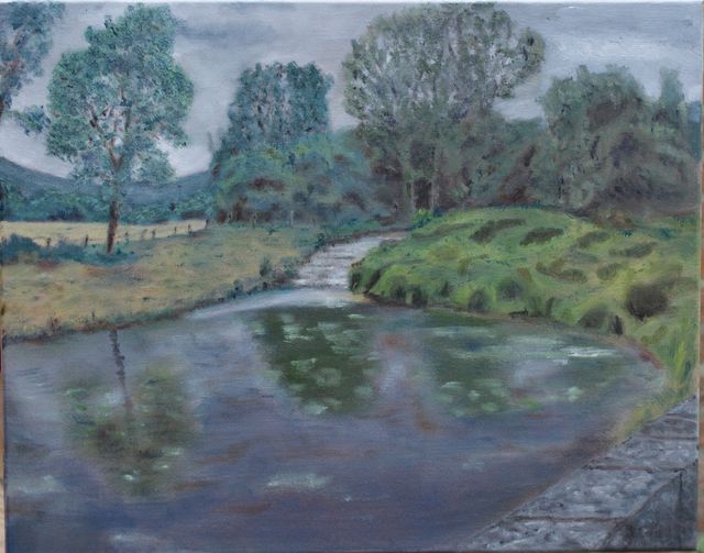 Schilderij vijver