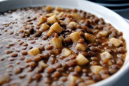 plate of Pasta with lentils