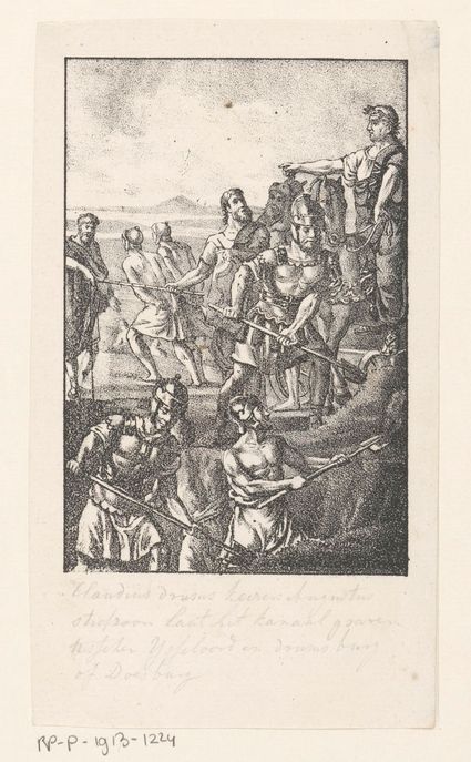 De Romeinse generaal Nero Claudius Drusus geeft opdracht tot het graven van een kanaal.