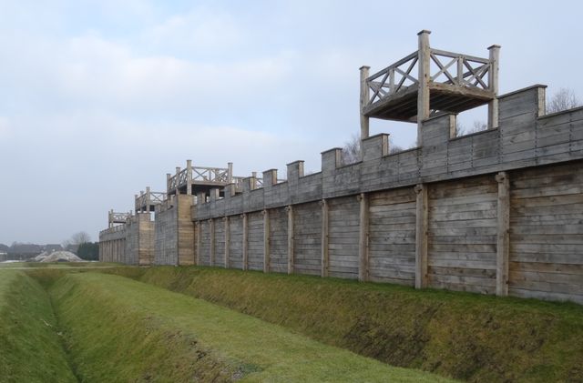Reconstructie Romeins fort in Haltern am See.