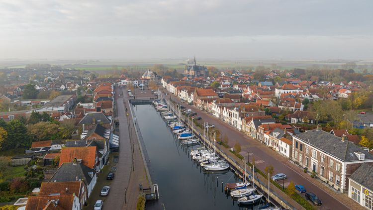 De jachthaven in Brouwershaven