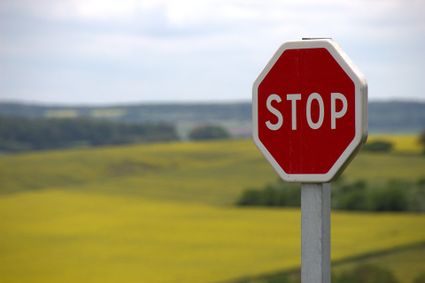A stop sign.