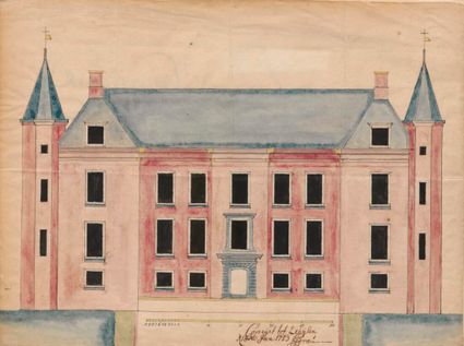 prenttekening van slot zuylen