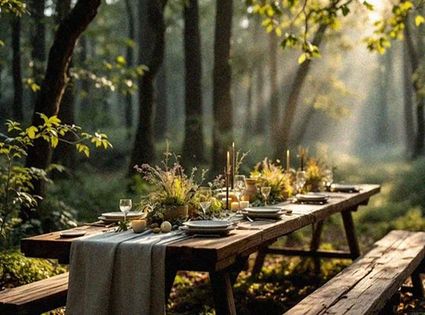 Dineren in het bos