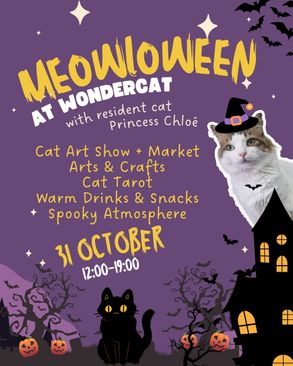 Meowloween (Halloween) met Cat Art