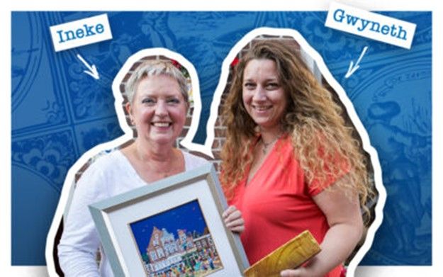 Ineke en Gwyneth voor Delft is Goud