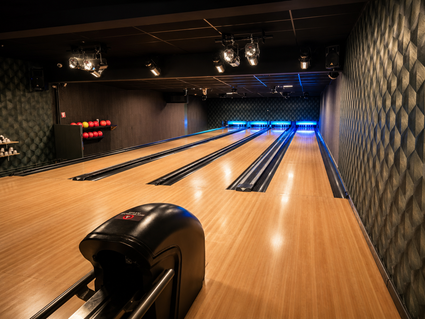 Verlichte bowlingbaan