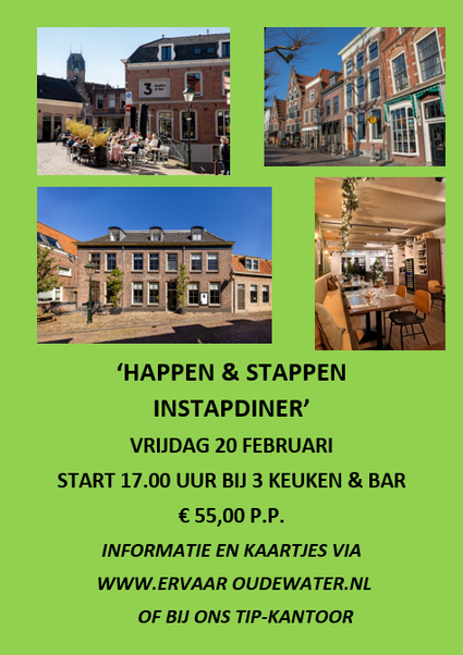 Poster over Happen & Stappen Instapdiner Oudewater