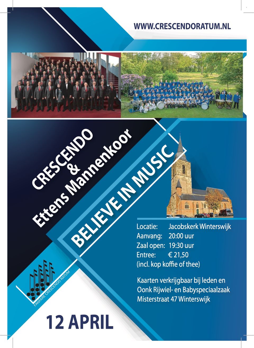 Concert | Crescendo en Ettens Mannenkoor