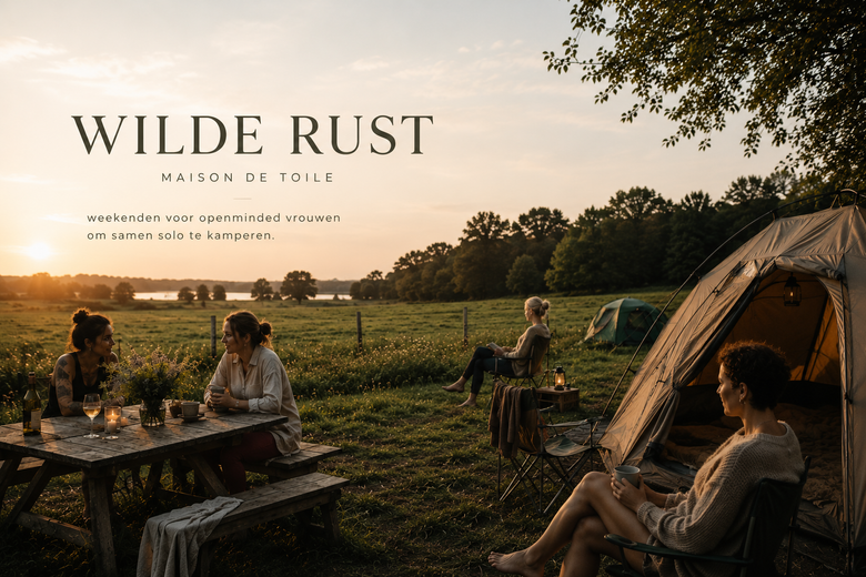 Wilde Rust | Maison de Toile Weekend is een kleinschalig kampeerweekend voor open minded vrouwen die houden van buitenlucht, kampvuur en ontmoeting.  Je komt met je eigen tent en kampeerspullen én voor ontmoeting met gelijkgestemden.