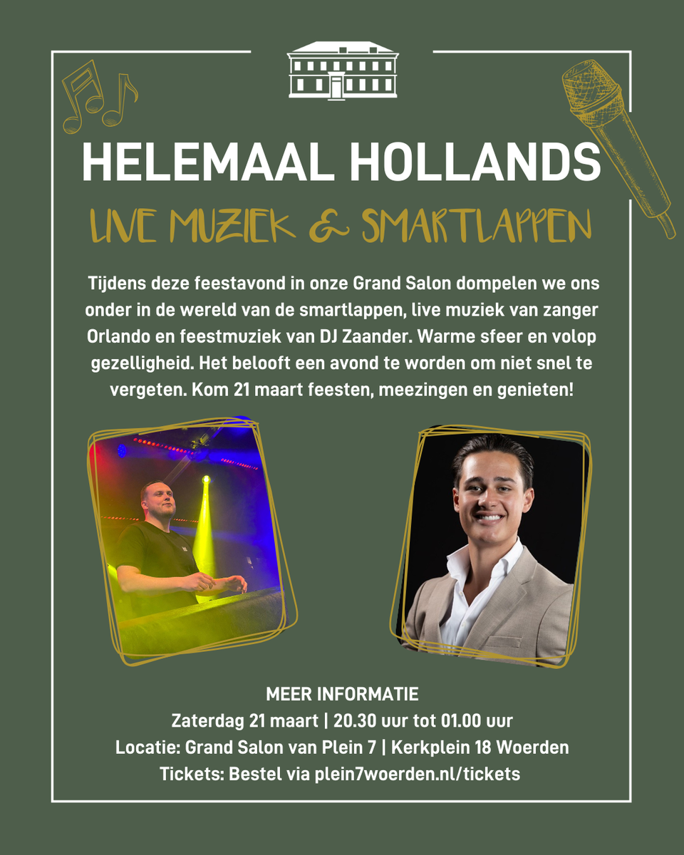 Poster van het helemaal Hollands feest van Plein 7 in Woerden