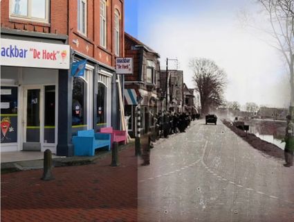 de hoek bij de Brinkstraat en de molenweg.