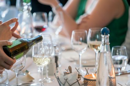 Drinks on a table