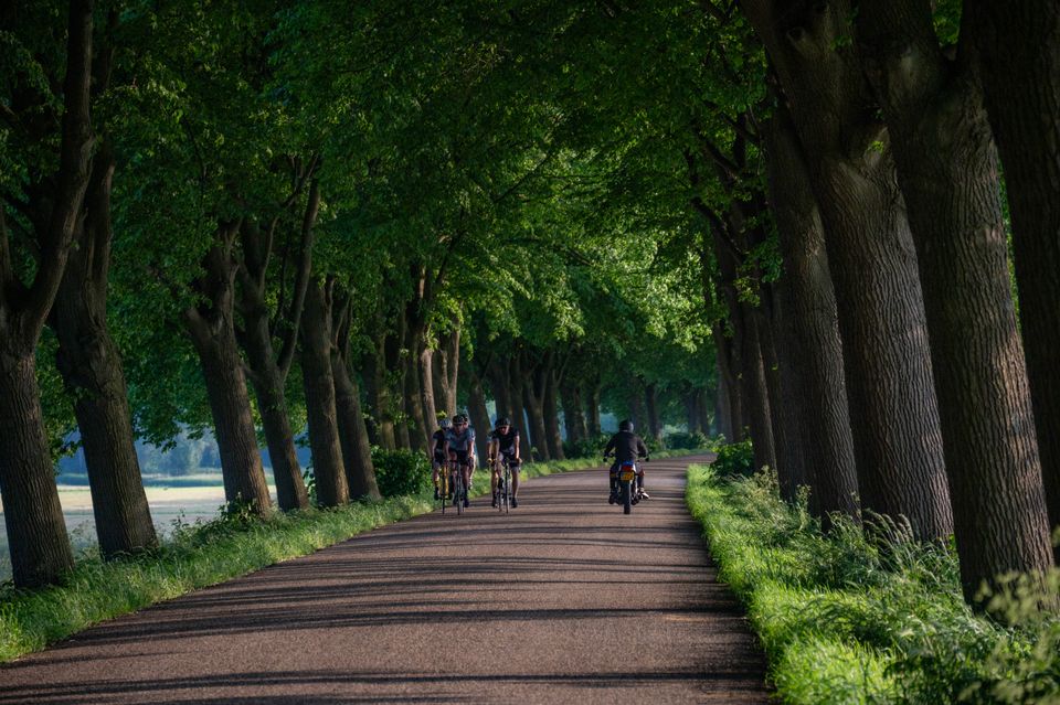 Rit op de motor door de natuur