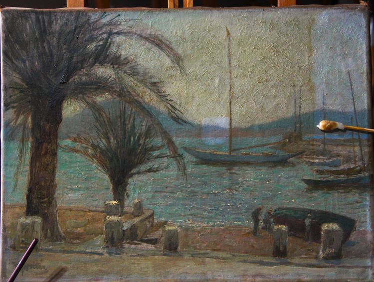 Restauratie aan schilderij Hendrik Jan Wolter