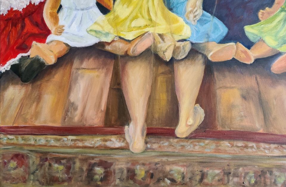 Schilderij benen